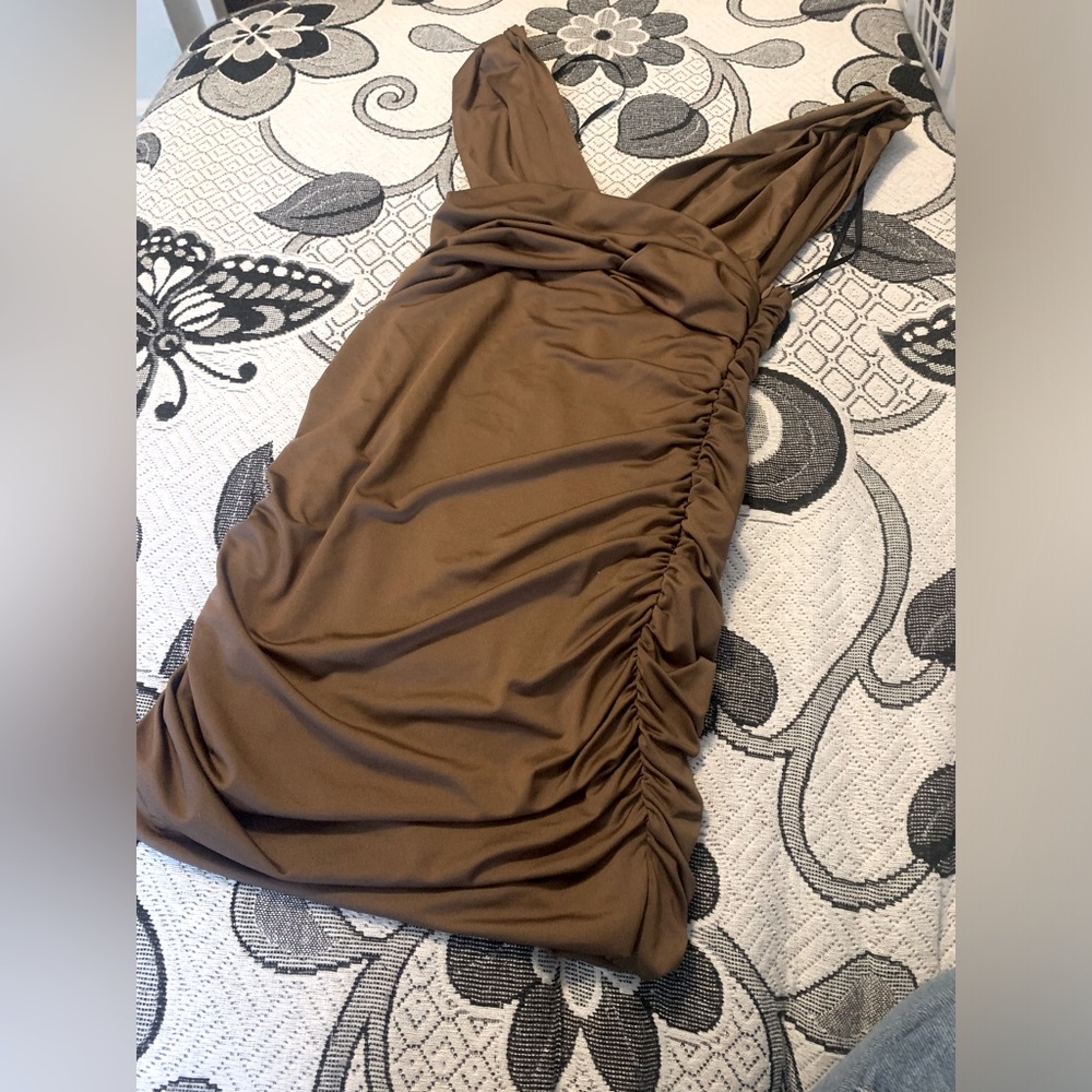 Ruched mini dress